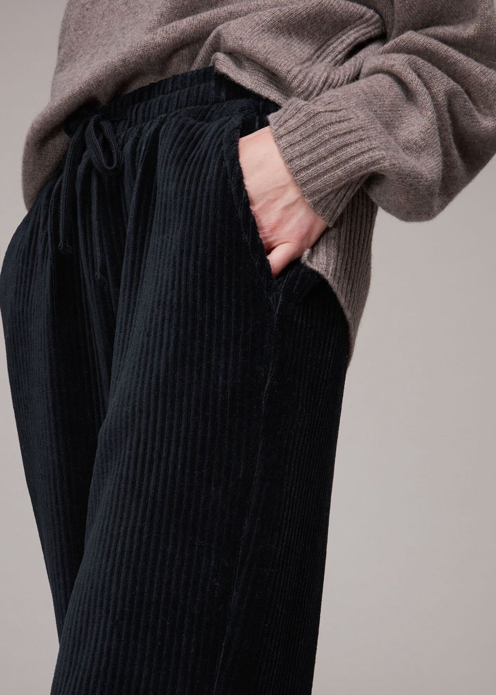 Whistles Millie Corduroy Pants Navy | US-38290ORUW