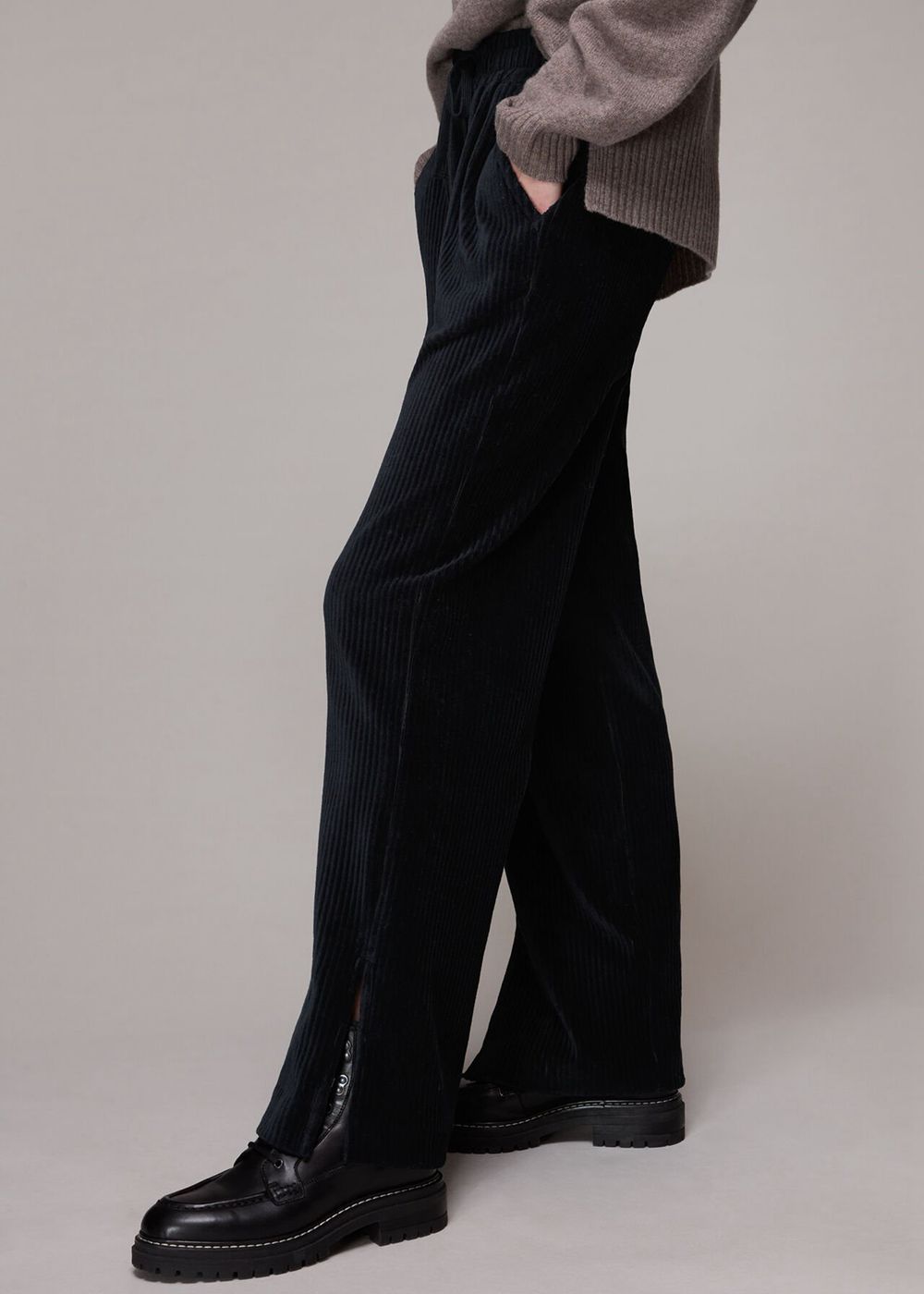 Whistles Millie Corduroy Pants Navy | US-38290ORUW