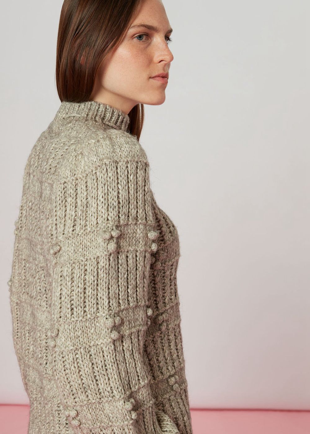 Whistles Tie Neck Detail Knitwear Grey | US-87590ZMNG