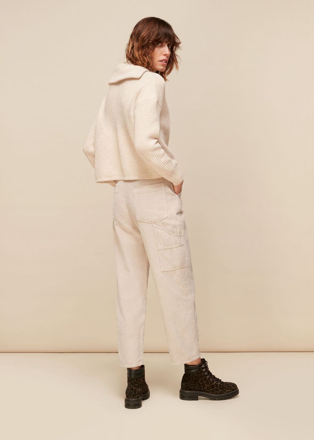Whistles Utility Cord Cargo Jeans White | US-25096JDHI