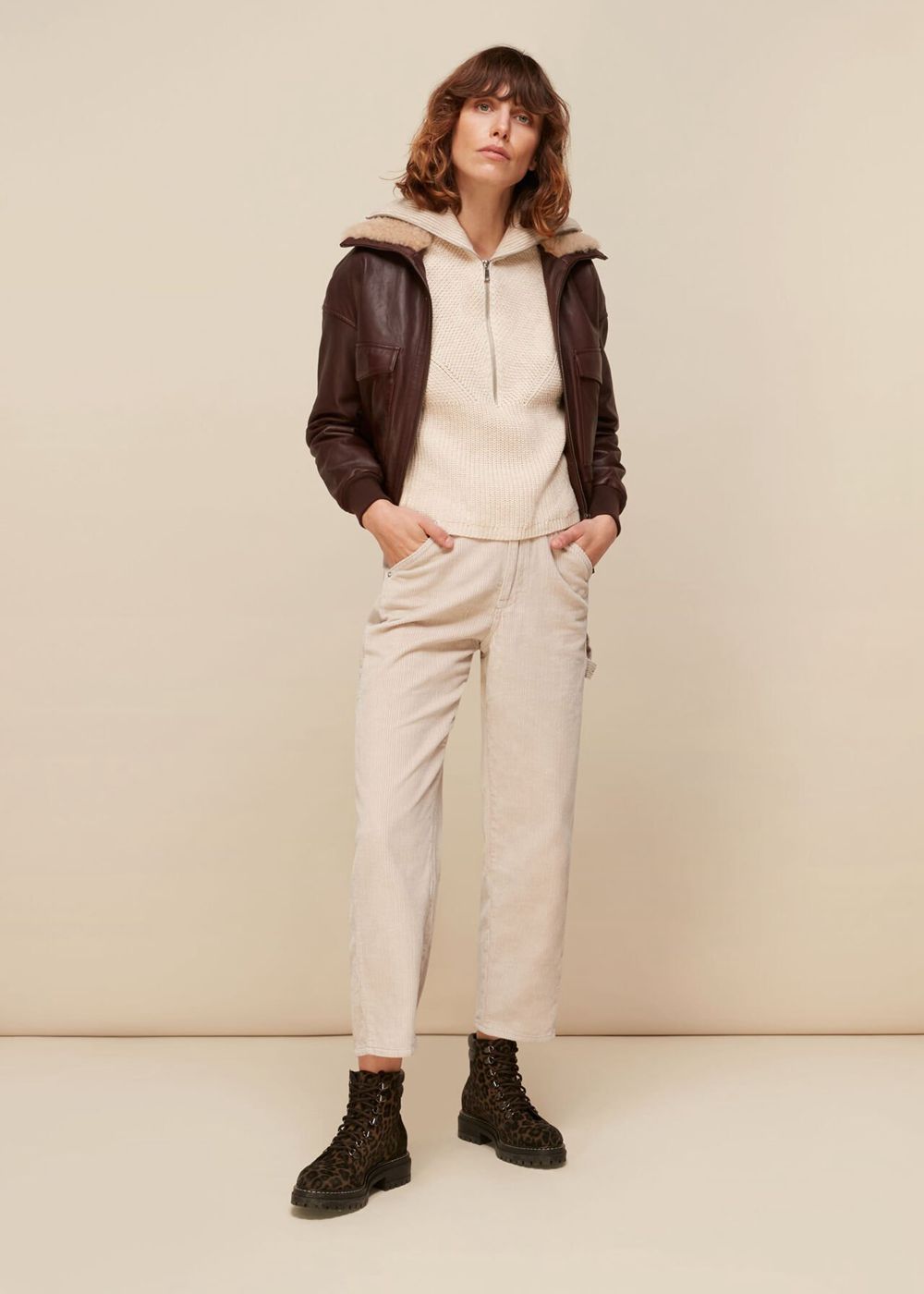 Whistles Utility Cord Cargo Jeans White | US-25096JDHI