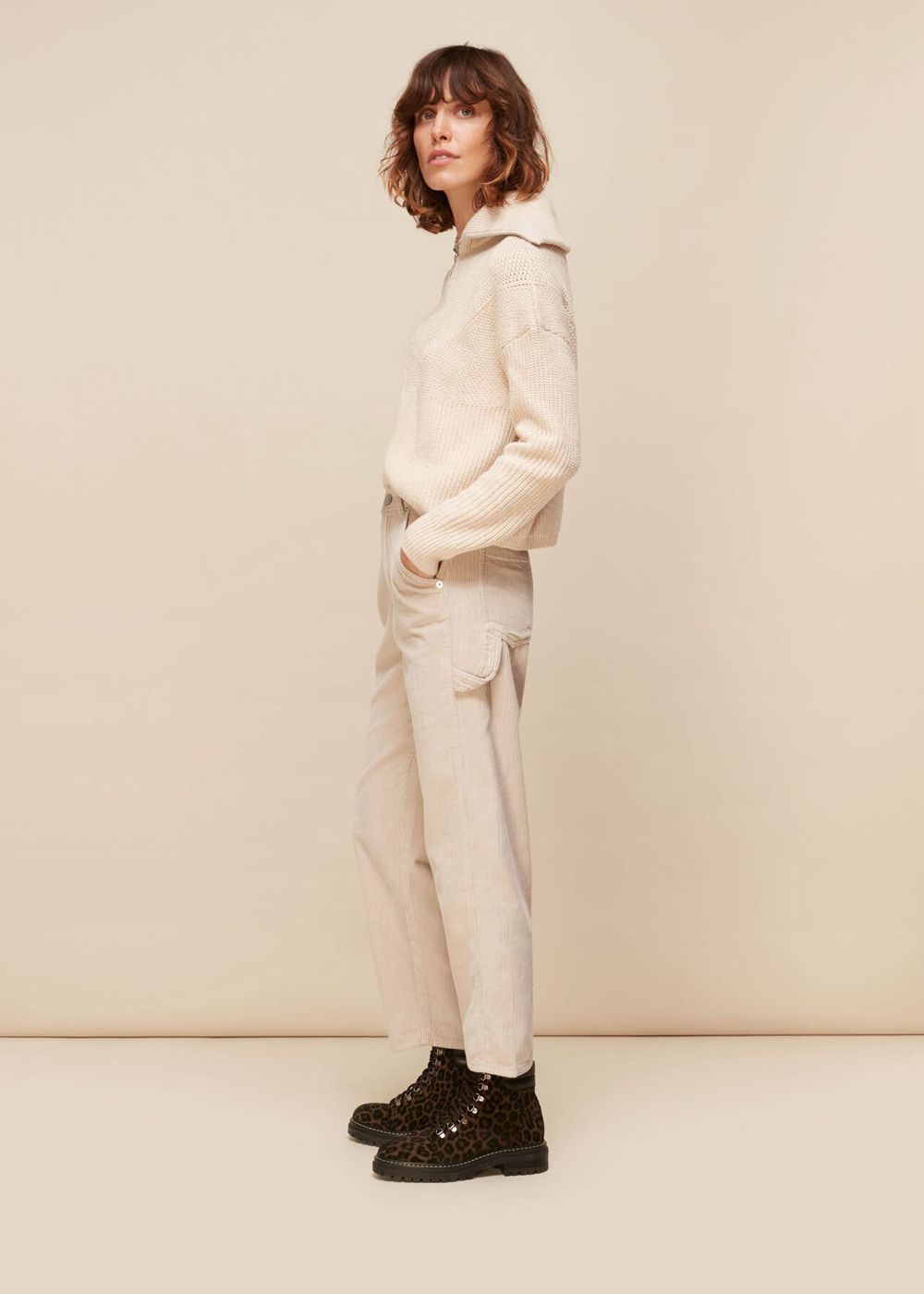 Whistles Utility Cord Cargo Jeans White | US-25096JDHI
