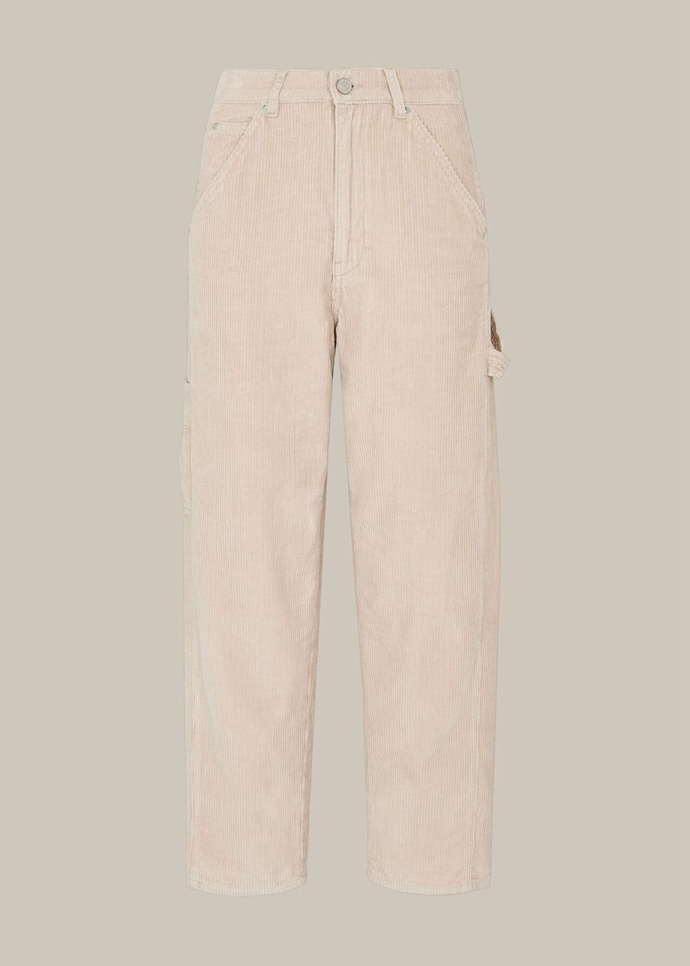 Whistles Utility Cord Cargo Jeans White | US-25096JDHI