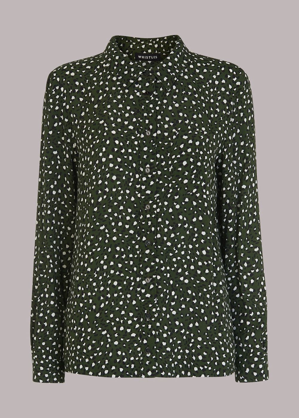 Whistles Wild Leopard Print Blouse Green / Multicolor | US-53621BXQR